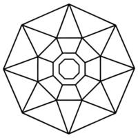 A geometric design with a star in the center vector