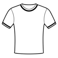 A t - shirt outline on a white background vector