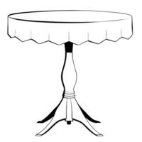 Table with a cloth covering vector