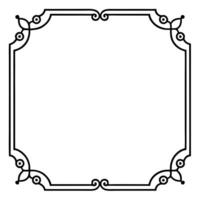 corner frame for certificate design, illustration line art vector