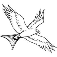 A bird flying in the air coloring pages vector