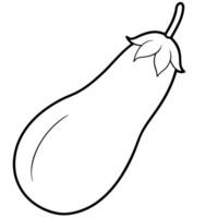 A drawing of an eggplant on a white background vector