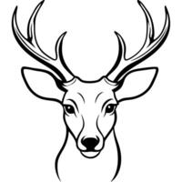 Deer head outline vector