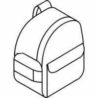 A backpack outline coloring page vector