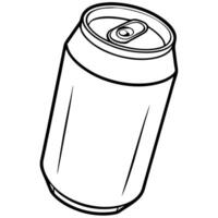 A can of soda is shown in this drawing vector