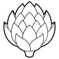 Artichoke coloring pages vector