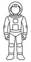 astronaut, illustration line art vector