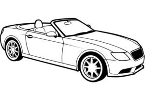 A car coloring page for kids vector