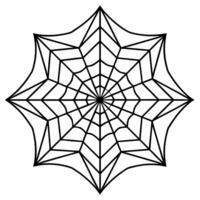 A spider web coloring page vector