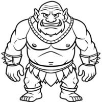 Giant troll coloring pages vector