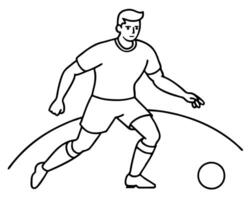 Soccer player coloring pages vector