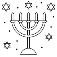 Hanukkah coloring pages vector