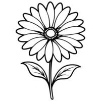 A flower is shown in black and white on a white background vector