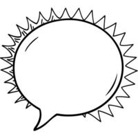 Sunburst speech bubble vector