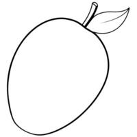 Mango coloring pages for kids vector