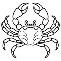 Crab coloring pages free printable coloring pages vector