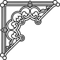 Corner frame with ornate design vector