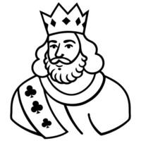 A king with a crown and playing cards vector