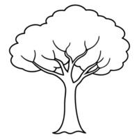 A tree with no leaves coloring page vector