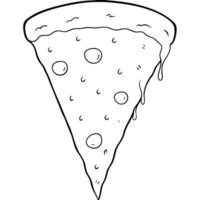 Pizza slice coloring pages vector