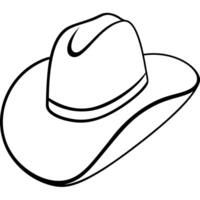 A cowboy hat coloring page vector