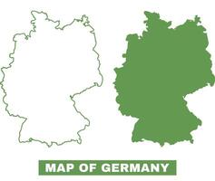 Simple Germany Outline flat map style illustration set vector
