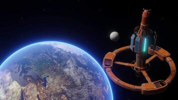 Satellite and Earth video