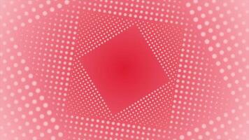 Red color circular dots design forming 3d depth abstract modern geometrical loop able background video