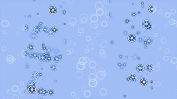 Royal blue color different circular geometrical shapes moving, modern futuristic background video