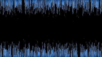 Royal blue color flowing shiny fluid particles frame on black background video