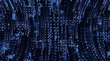 Digital technology speed connect Royal blue color particles background, cyber nano information, abstract communication, innovation future tech data modern background video