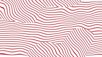 Red color multiple lines forming wavy pattern abstract design futuristic loop able background video
