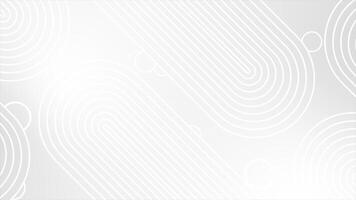 White and Black color parallel abstract lines slowly moving circles abstract design geometrical background video