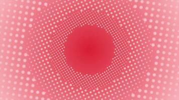 Red color circular dots design forming 3d depth abstract modern geometrical background video