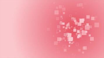 Red color exploding multiple square shapes element modern futuristic geometrical background video
