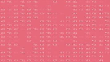 Red color simple and clean background with YES word modern background video