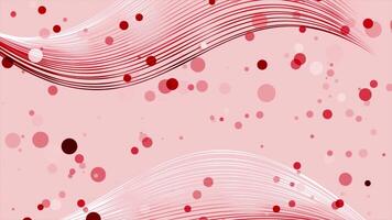 Red color moving bokeh particles with modern stripes futuristic elegant background video