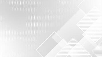 White and Black color circular dots halftone multiple square shaped outline wiggling modern geometrical loop able background video