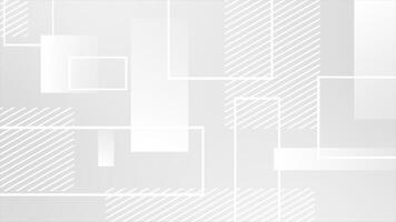 White and Black color circular dots halftone multiple square shaped outline wiggling modern geometrical loop able background video