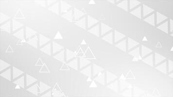 White and Black color multiple triangular shapes moving upwards with zig- zag pattern abstract modern design geometrical background video