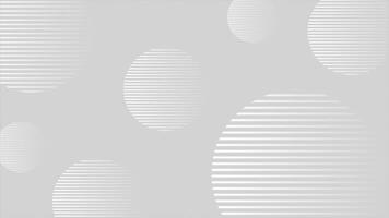 White and Black color parallel lines in circular shapes modern design loop able geometrical background video