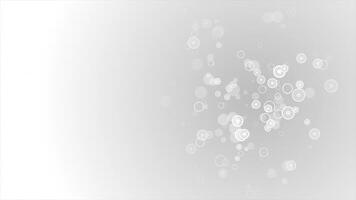 White and Black color simple and elegant exploding multiple circular shapes geometrical background video
