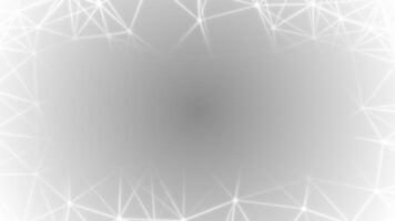 White and Black color simple lines and dots plexus design blank space modern polygonal loop able background video