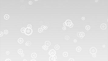 White and Black color circular shaped element moving upward with check pattern modern design geometrical background video