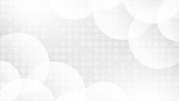 White and Black color appearing and disappearing circular pattern modern design loop able geometrical background video
