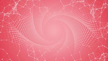 red particles abstract design modern and futuristic tunnel loop able background with plexus pattern video