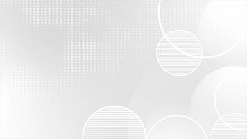 White and Black color circular dots halftone multiple circular shapes wiggling modern geometrical loop able background video