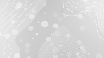 White and Black color wavy parallel lines with moving bokeh particles modern design background video