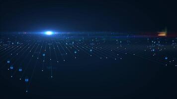 Cyber security and information or network protection. Technology data binary code network conveying connectivity. Future cyber technology web services for business and internet project. video