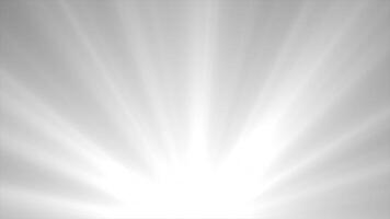 White and Black color slowly rotating shiny optical flares light rays modern background video